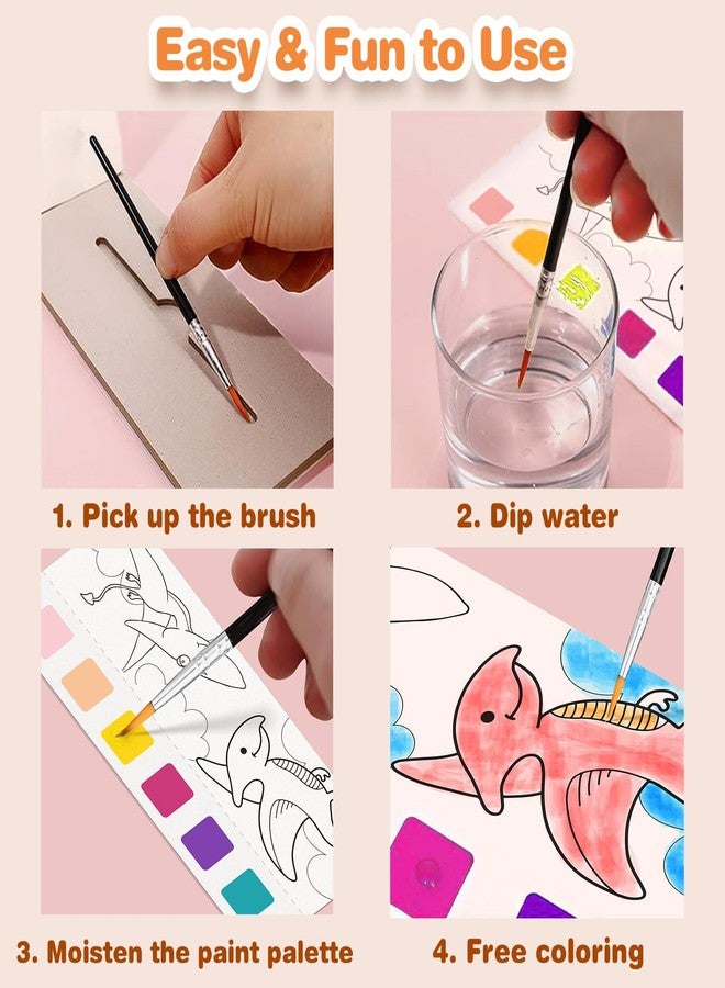 ZHOC Paint with Water Coloring Books for Kids, Pocket Mess Free Watercolor Painting Sets for Kids Ages 3 4 5 6 7 8+, Water Color Paint Set Arts and Crafts Gift for Boys Girls, 4 Pack - Image 5